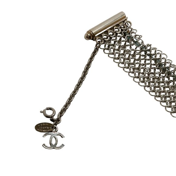 Chanel Silver Chainmail Belt with Pouch main image 4